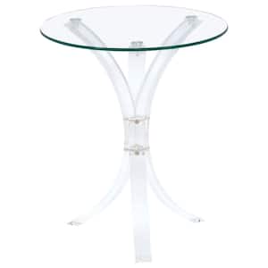 Round Accent Table Clear