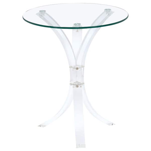 Coaster Round Accent Table Clear