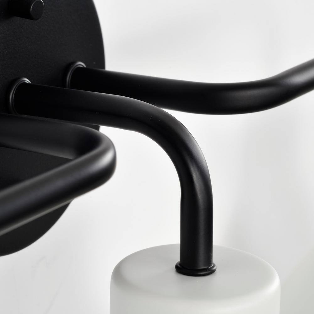 Sloan Matte Black 3-Light Modern Bell Vanity Wall Fixture