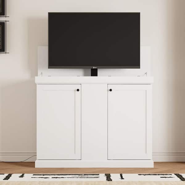 テレビ台 Tv cabinet with drawers&adjustable shelf FUFU&GAGA White TV Cabinet Entertainment Center Fits TVs up to 50