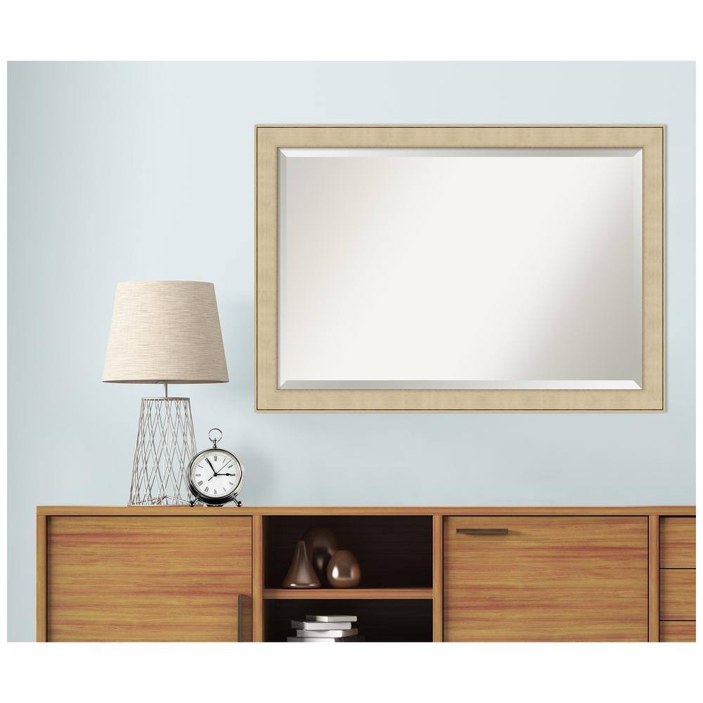 Elegant Honey Silver Rectangular Bathroom Vanity Mirror 28" x 40"