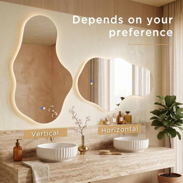 Hochwertiges 26 in. W x 43 in. H Asymmetrical Frameless LED Light