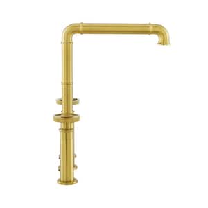 Avallon Pro 2-Handle Standard Kitchen Faucet with Side Sprayer in Brushed Gold