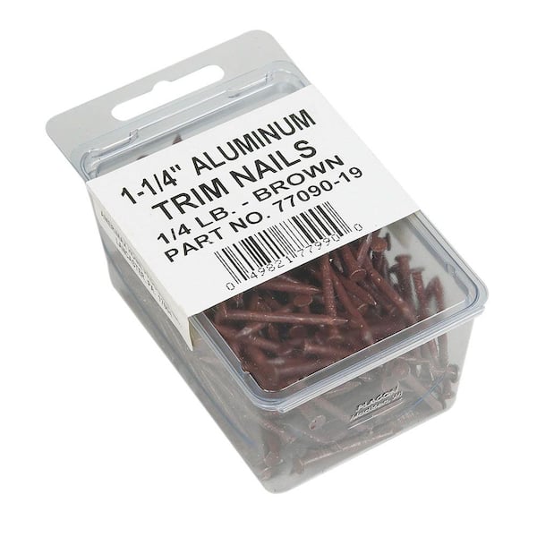 Amerimax Home Products 1.25 in. Sable Brown Aluminum Trim Nails (1/4 lb Pack)