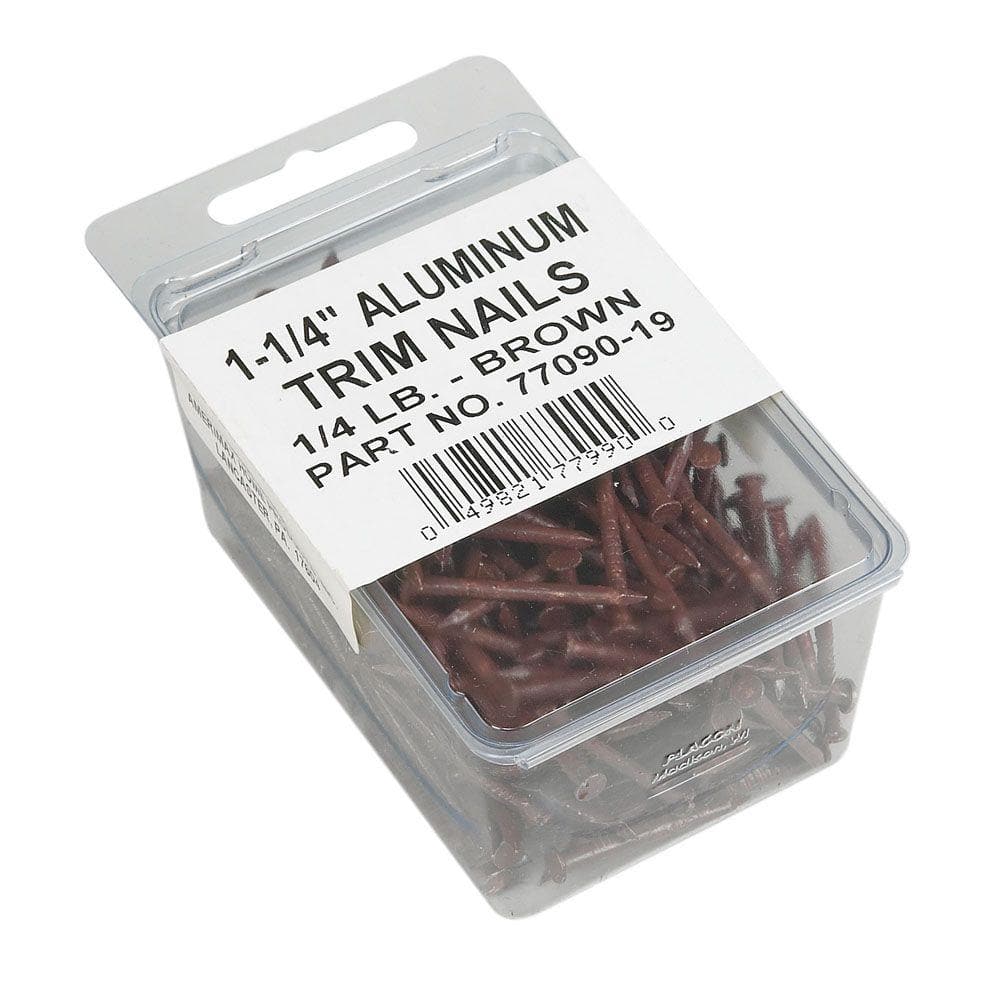 Amerimax Home Products 1.25 in. Black Aluminum Trim Nails (1/4 lb Pack ...