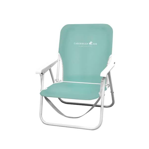 CARIBBEAN JOE Folding Beach Chair, Mint, Steel Frame 200 lbs. capacity  CJ-7720MN - The Home Depot