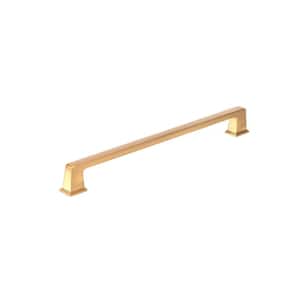 12 in. (305 mm) Aurum Brushed Gold Transitional Rectangular Appliance Pull