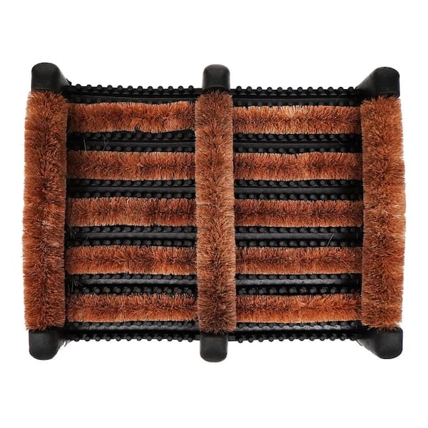 Rubco 2- Rubber/Coir Bootscraper Multi-Colored 12 in. x 15 in. Indoor or Outdoor Doormat