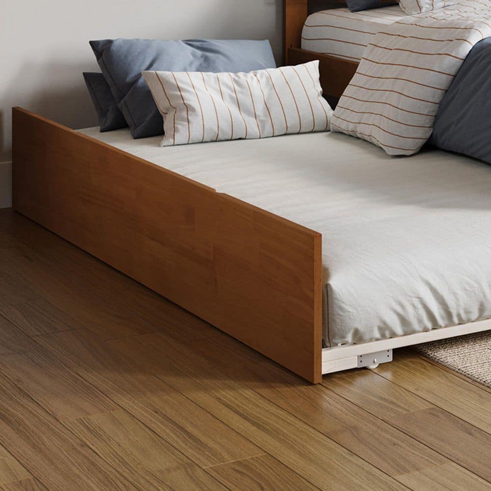 Urban Light Toffee Natural Bronze Full Frame Solid Wood Trundle Bed