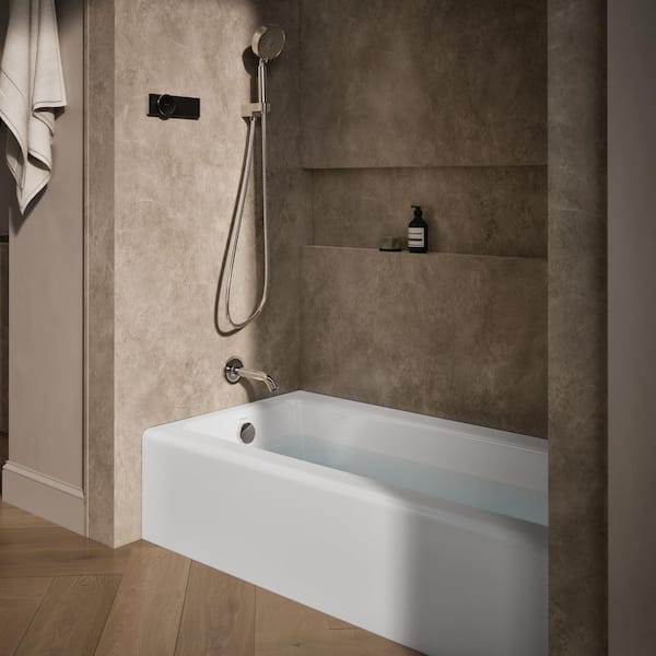 Bellwether 60 in. x 30 in. Soaking Bathtub with Left-Hand Drain in White