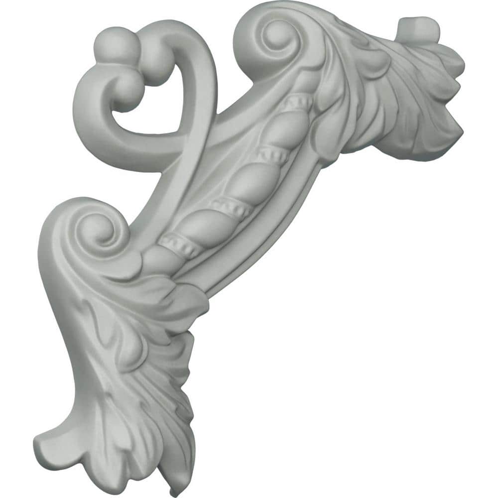 White Urethane Decorative Rope Panel Moulding Corner