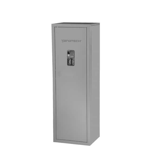 Biometric 18 Gun KD Steel Cabinet with Advanced Finger Vein Recognition Access in Matte Grey