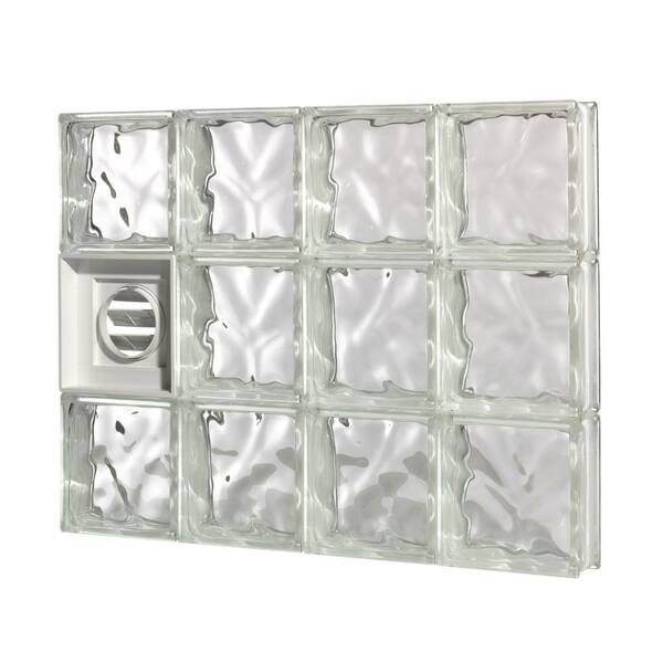 Pittsburgh Corning 17.25 in. x 13.5 in. x 3 in. GuardWise Dryer-Vented Decora Pattern Glass Block Window