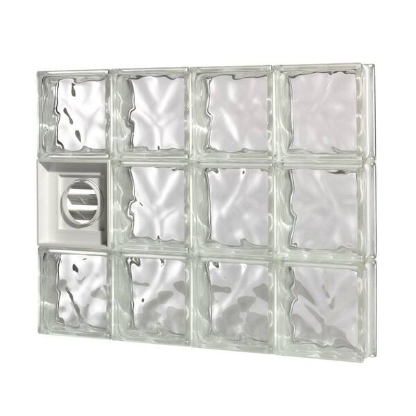 Pittsburgh Corning 19.25 in. x 19.5 in. x 3 in. GuardWise Dryer-Vented Decora Pattern Glass Block Window