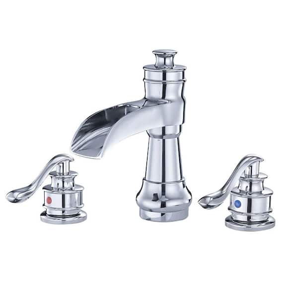 Unbranded 8 in. Widespread 2-Handle Bathroom Faucet in Polished Chrome