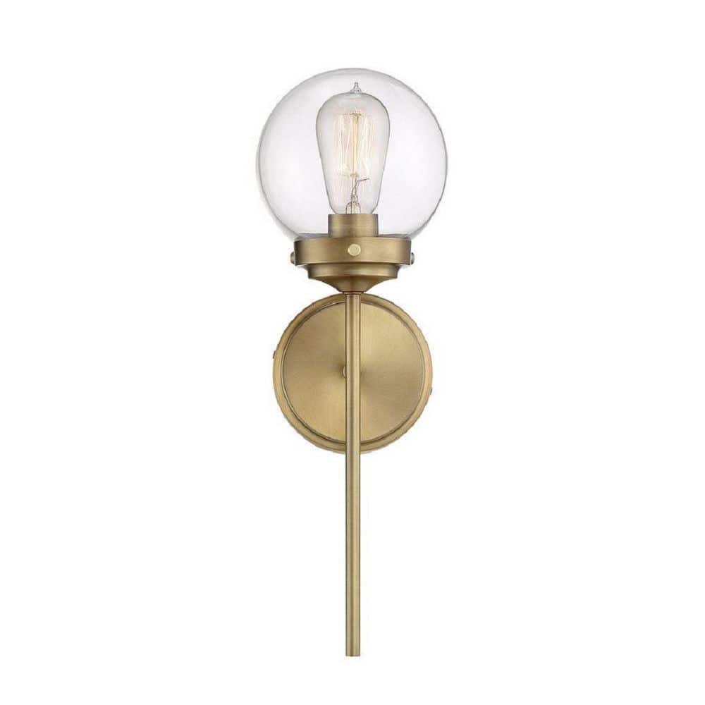 18-Inch Brass and Bronze Dimmable Wall Sconce
