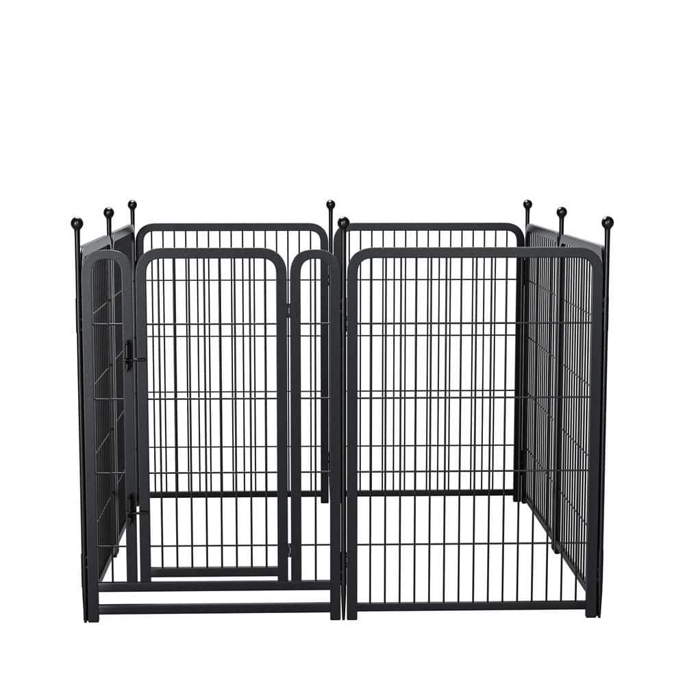 Dog Playpen, 40 in. H 8-Panels Fence Indoor Outdoor Heavy-Duty Metal Foldab