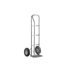 600 lbs. Convertible Hand Truck With 10 in. Pneumatic Wheels Utility Dolly in Gray