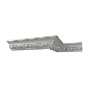 Floral Crown Moulding - 2-Pack Polyurethane Trim (5-7/8" X 96" Each)