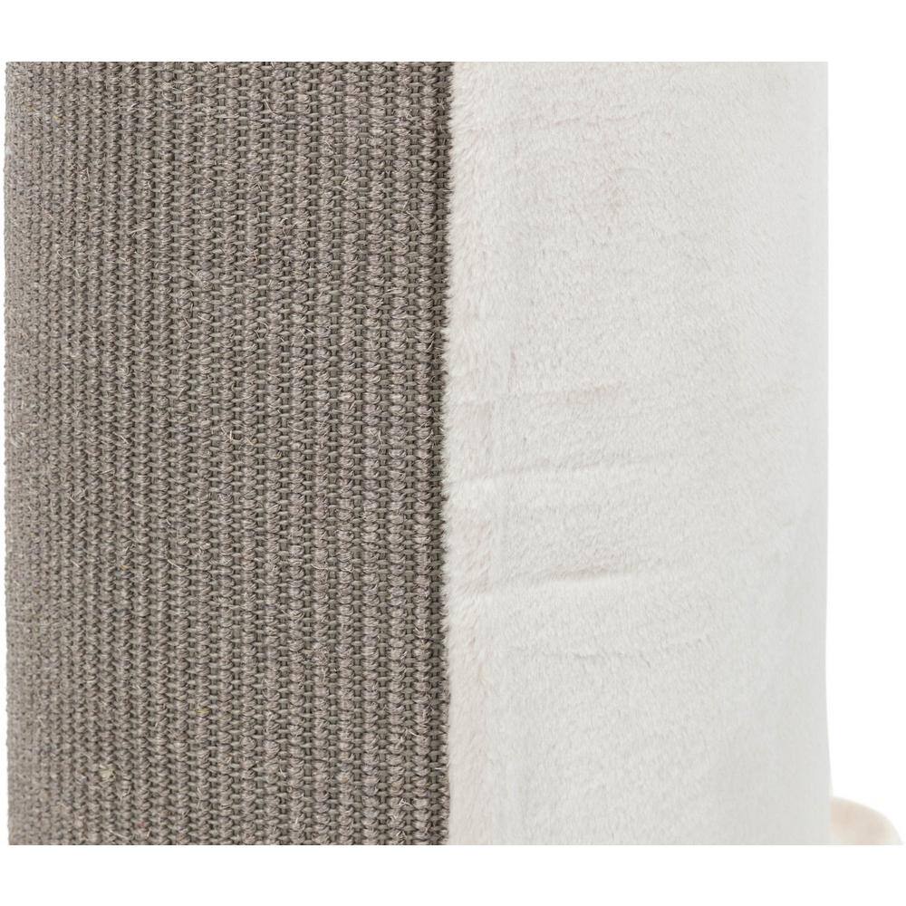 Gray and Taupe Sisal 2-Story Cat Tower with Removable Cushions