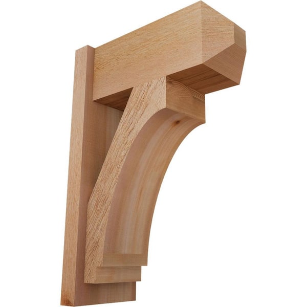 Ekena Millwork 8 in. x 26 in. x 18 in. Western Red Cedar Imperial Craftsman Rough Sawn Outlooker