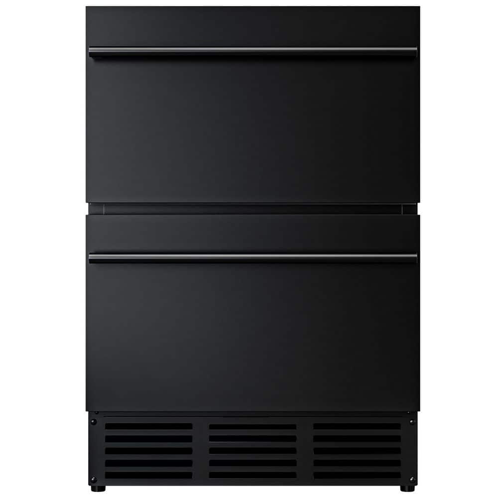 24 in. 4.9 cu. ft. Undercounter Freestanding/Built-in Double Drawer Refrigerator in Black with Rapid Cooling price history on PriceWatchPro