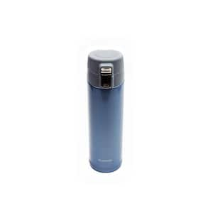 CVB-F50SB 16.9 oz. Button Release Top Tumbler, Stainless Steel Travel Mug, Double Wall Vacuum Insulation (Blue)