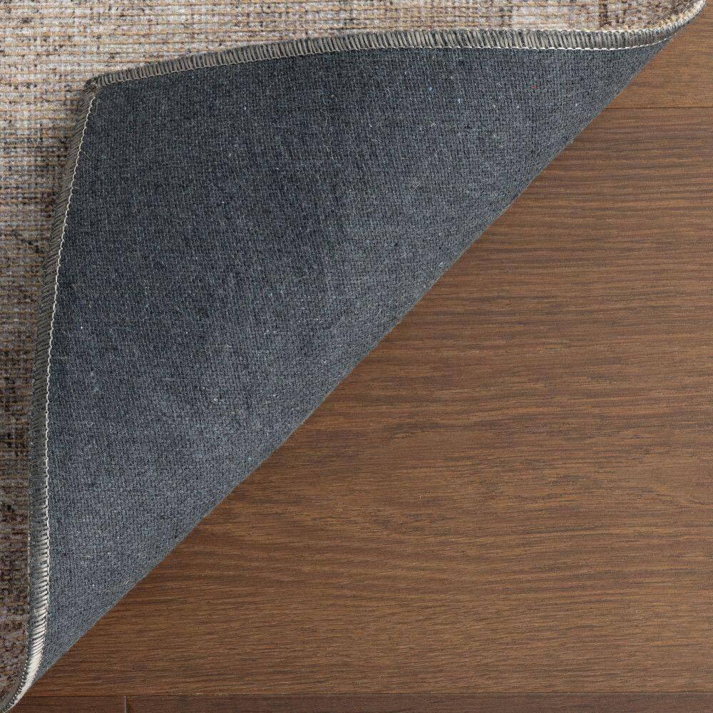 Delphi Dark Beige Rectangular Synthetic Area Rug, 6' 7" x 9'