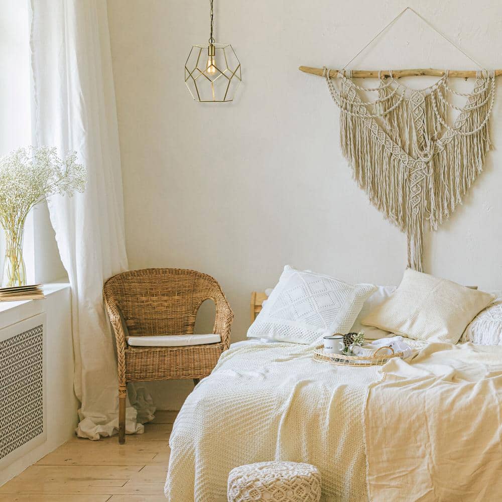 Harriet 13" Pale Gold Geometric Pendant Light