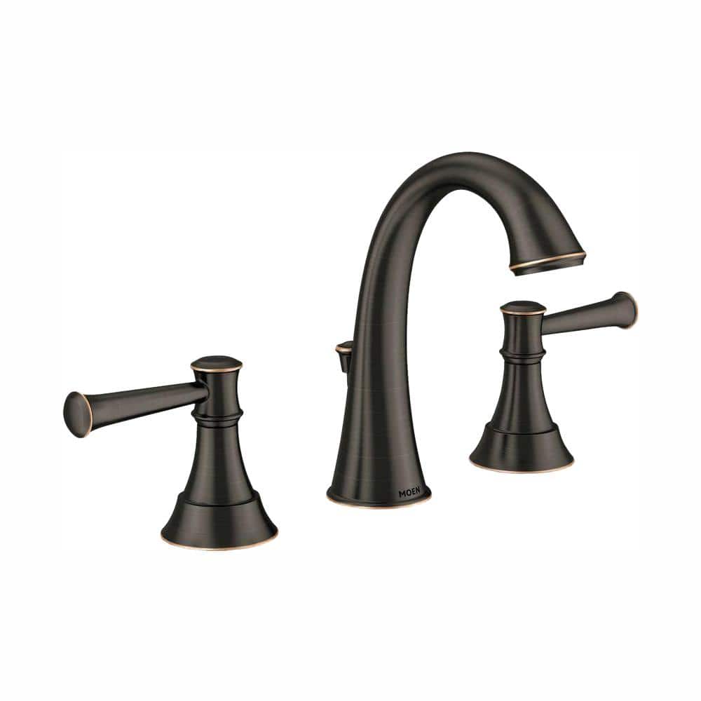 MOEN Ashville 8 in. Widespread 2Handle HighArc Bathroom Faucet in