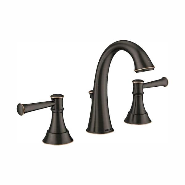 MOEN Ashville 8 in. Widespread 2-Handle High-Arc Bathroom Faucet in Mediterranean Bronze
