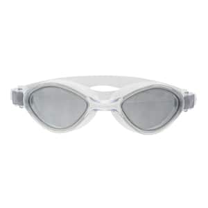 Grey Contemporary Sport Swim Goggles with Tinted Lenses
