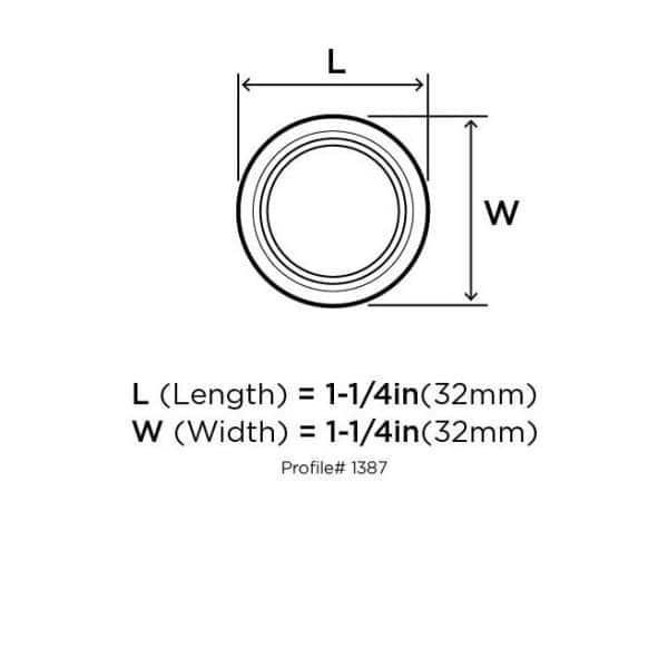 Satin Nickel Round Cabinet Knob with Mounting Hardware