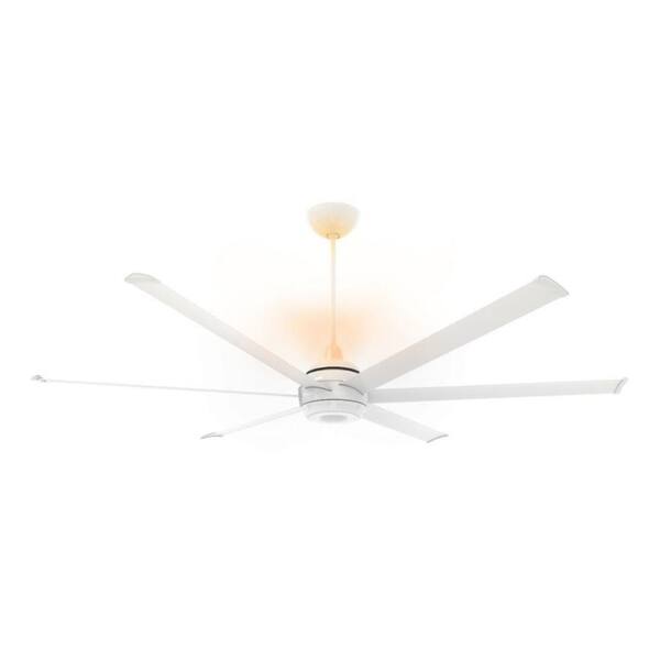 Big Ass Fans es6,84" Indoor, White, Smart Ceiling Fan, with LED Light Kit and Chromatic Uplight, Motion Detection, and Voice Control MK-ES62-072306A787I20S2S80 - The Home Depot