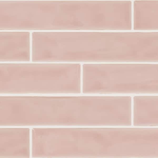 Marazzi Artistic Reflections Rose 2 in. x 10 in. Glazed Ceramic Undulated Wall Tile (5.24 sq. ft./Case)