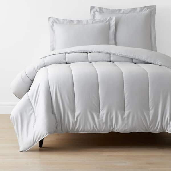 The Company Store Company Cotton Light Gray Sateen Comforter