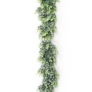 6 ft. Frosted Green Artificial Spiral Eucalyptus Leaf Vine Plant Hanging Greenery Foliage Garland