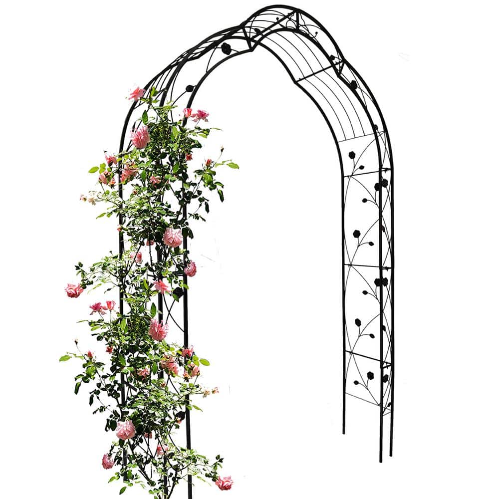 59 in. W x 98.4 in H Metal Garden Arch Trellis Assemble Freely with 8 Styles for Climbing Plants Support Rose, Black price history on PriceWatchPro