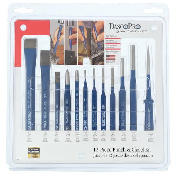 Stark 12-Piece Steel Metal Punch and Chisel Tool Set