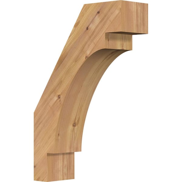 Ekena Millwork 5 1/2"W x 16"D x 24"H Merced Smooth Knee Brace, Western Red Cedar
