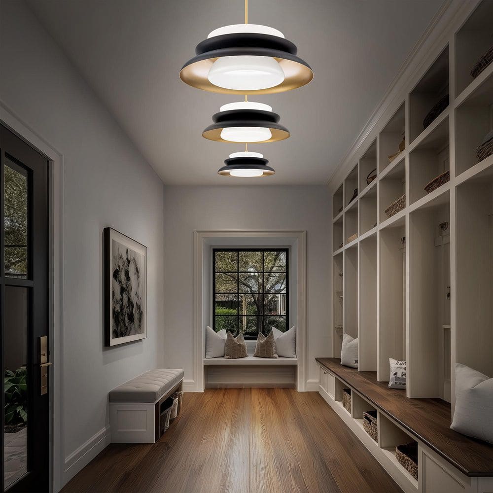 WAC Lighting Capulet 24 in. Black/Gold Indoor Pendant Light with