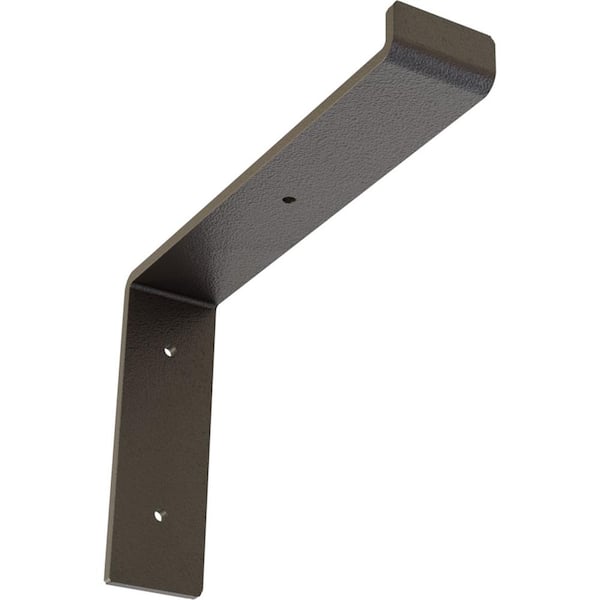 Ekena Millwork 2 in. x 7 1/4 in. x 10 in. Hammered Dark Bronze Steel Truss Shelf Bracket
