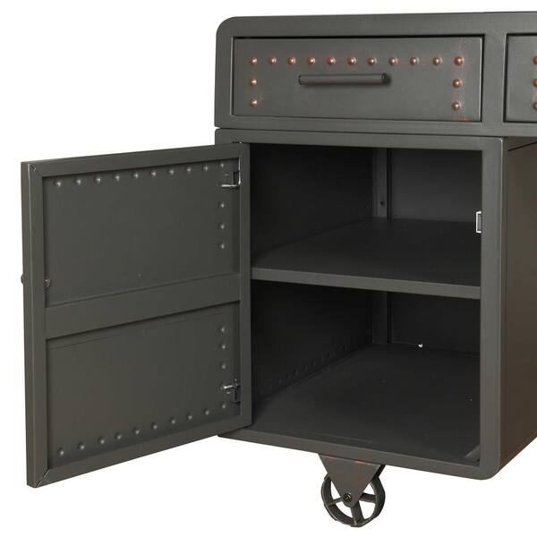 acme furniture actaki sandy gray metal executive desk