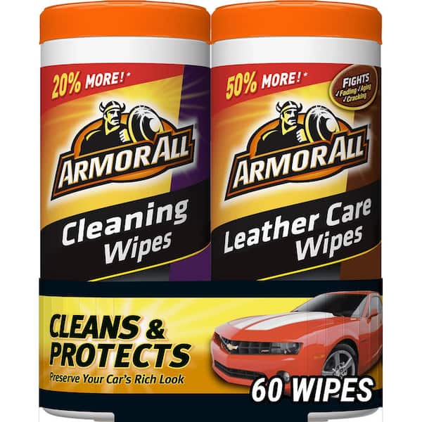  Armor All Car Detailer Wipes by Armor All, Interior Car Wipes  for Dirt and Dust, 25 Count : Automotive
