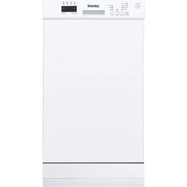 Danby 18 Wide Built-in Dishwasher in White - DDW1804EW