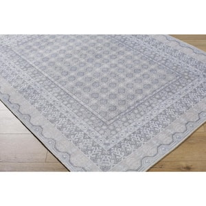 Livabliss x Our PNW Home Rainier White/Pale Blue 10 ft. x 14 ft. Cottage Indoor Area Rug