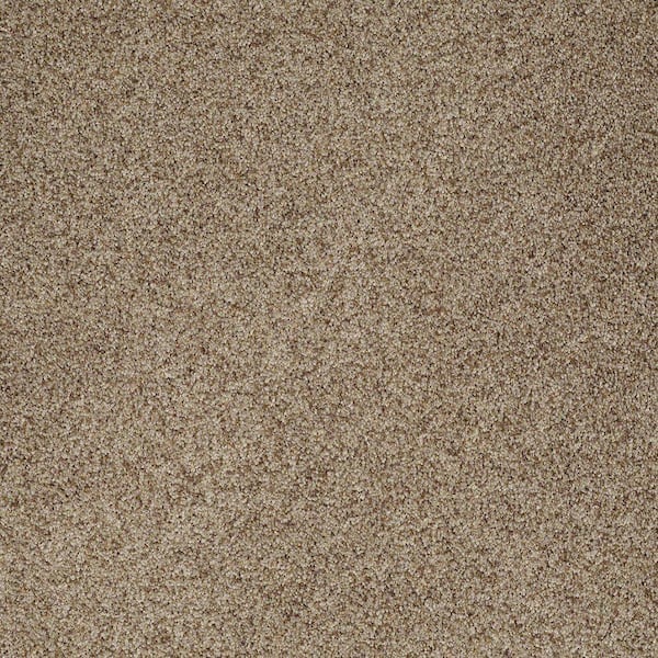 SoftSpring Carpet Sample - Unbelievable - Color Pebble Rock Texture 8 in. x 8 in.