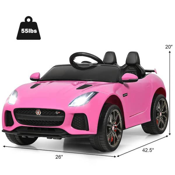Costway 12-Volt Jaguar F-Type SVR Licensed Kids Ride-On Car with