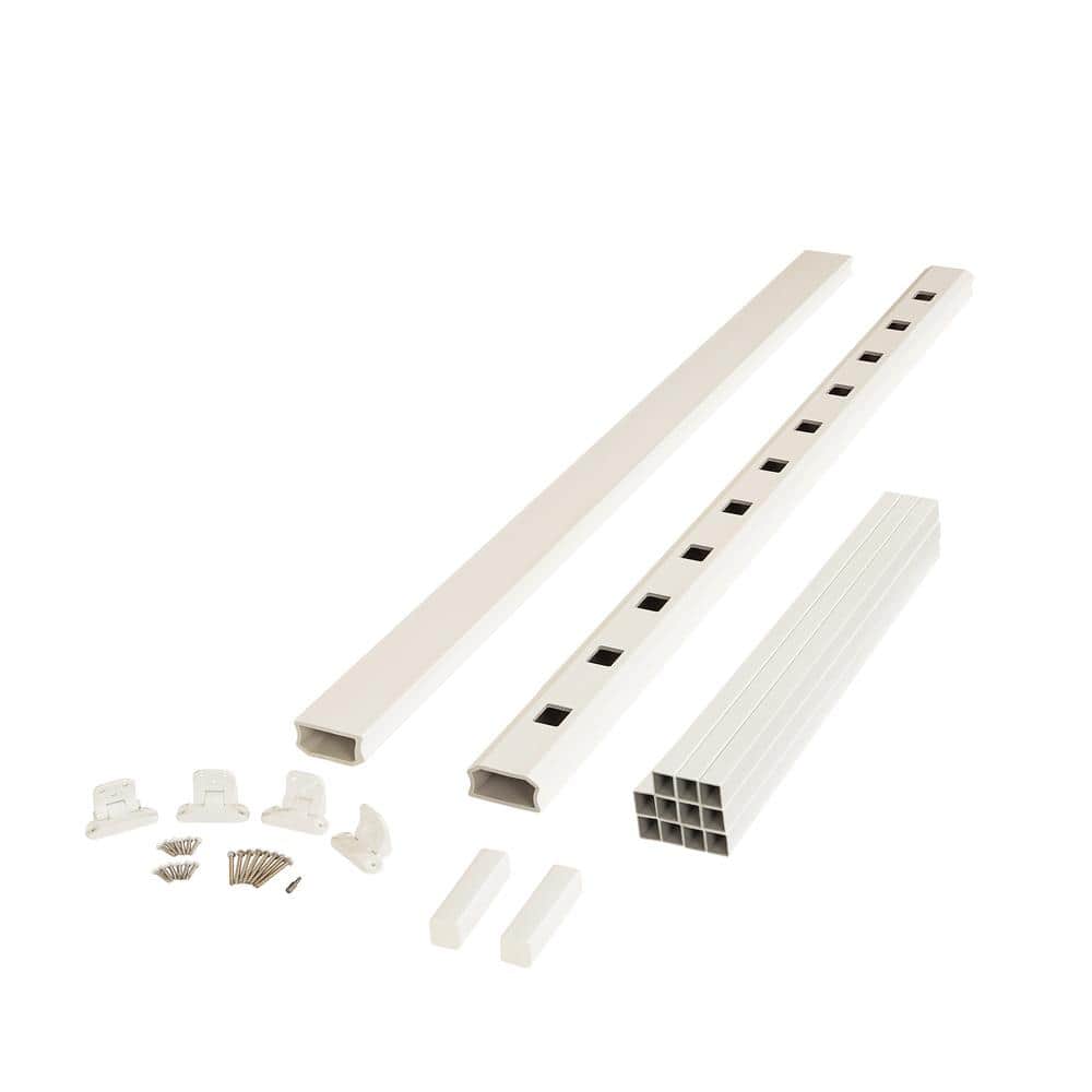 BRIO 36 in. x 72 in. (Actual: 36 in. x 70 in.) White PVC Composite Stair Ra