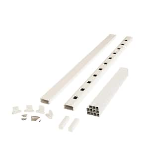 BRIO 36 in. x 72 in. (Actual: 36 in. x 70 in.) White PVC Composite Stair Railing Kit w/Square Composite Balusters